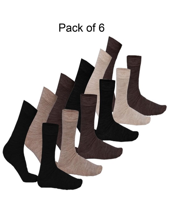 Pure Wool Socks Plain P6
